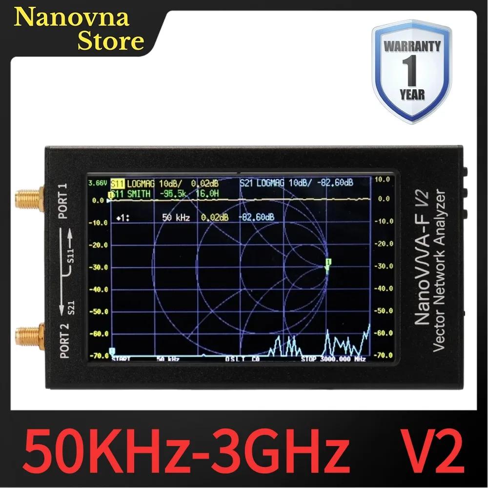 NanoVNA-F V2  Ʈũ м, HF VHF UHF VNA 4.3 ġ ġũ, 5000mAh  ׳ м, 50KHz-3GHz